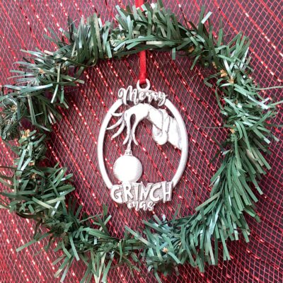 Merry Grinchmas Pewter Ornament