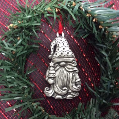 Garden Gnome Pewter Ornament